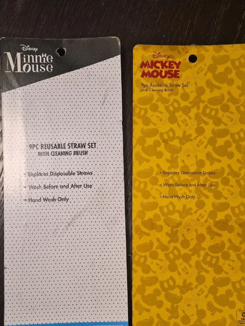 Disney Mickey & Minnie Mouse Reusable Straws